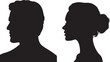 © IconicWave - A man and a woman's black silhouette profiles are shown facing each other, creating a visual of connection and interpersonal dynamics.