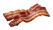 © Aliona - Crispy fried bacon strips with red meat and white fat layers, isolated on transparent background