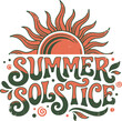 © MdElias - Boho Summer Solstice Typography Design with Vintage Sun