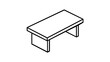 © Ariful Islam  - Elegant rectangular meeting table vector icon showcasing a long polished mahogany wood surface designed for boardroom discussions and corporate executive conference room furniture illustrations.