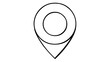 © MdSagor - Glossy red teardrop map pin vector icon with circular hole for logistics tracking and shipping navigation point illustration isolated on white background for global delivery and transport.