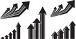 © CleanSilho - Increasing Arrows Graph Growing Success Trend Upward Movement Chart