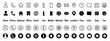 © dlyastokiv - Contact icon set for business card, containing communication information, line and solid circle style