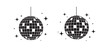 © Faisal - Gemini saidA shiny vector illustration of a black and white easter egg decorated like a silver disco ball mirror sphere with a ribbon for a retro party celebration