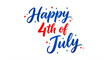 © Shorfot - Happy 4th of july american independence day greeting isolated on transparent background