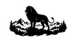 © Farmanfor - Black Dog Silhouette Vector Illustration Isolated on White Background