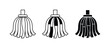 © Shibli - Mop Icons Set, Cleaning Tools Vector Graphics, Household Hygiene Symbols