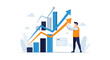 © Rahmawati - businessman illustrating business growth financial success data analysis market strategy and performance improvement.