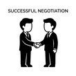 © Khaula_Annasya - Business partners shaking hands after successful negotiation agreement.