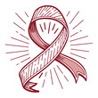 © KHUKUMONI - Pink ribbon breast cancer awareness symbol vector.