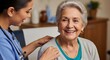 © Sabbir - Warm Healthcare Interaction Between Senior Patient and Compassionate Nurse in