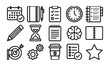 © MdShohidul - Comprehensive office and educational supply icons for professional creative design.