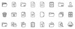 © Kateryna - Document and file management icon set, folder archive and office storage vector collection isolated on transparent background