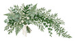 © Dianisha - A lush greenery bouquet with ferns, eucalyptus, and flowers tied with a ribbon