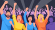 © Abi - Excited Crowd Cheering at a Concert or Event.
