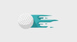 © Zayn Studio - Golf Ball Motion Graphic with Speed Trails and Abstract Elements