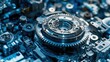 © ABDUL - Intricate mechanical components and precision gears displaying advanced industrial technology with a sophisticated, detailed close-up view.