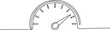 © Ayman - Speedometer continuous one line drawing. Speed indicator, Internet car speed. Performance concept. Speedometer set.one line Art icon drawing vector