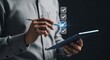 © animonday - Professional hand digitally marking a checklist on a tablet, symbolizing project completion and business productivity