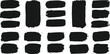 © Willaim Nick - Black Brush Stroke Collection Paint Swash Banner Set Grunge Ink Brush Marks Hand Painted Rectangle Textures Isolated on White Background for Creative Vector Design