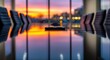 © Syarifuddin - Conference room with sunset view, reflects the colorful sky