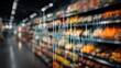 © Zaccheo Yaala - Digitized data overlaying a blurred view of a grocery store's produce section, showing shelves