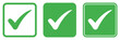 © gevan - Tick mark with checkbox icon featuring green check, mark, success and completion symbol for app website design
