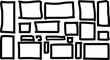 © MD RAFSAN - Black and white hand drawn rectangles and squares pattern