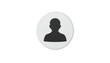 © mian - User icon presented as a simple black silhouette inside a circular badge represents account profile settings and personal identity management within professional business and social network platforms.