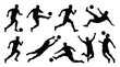 © Duran - Dynamic Soccer Action: Capturing the energy and fluidity of the beautiful game, these dynamic silhouettes showcase skillful players in full flow, illustrating key moments of a thrilling match.