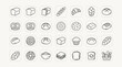 © Ripper 01 - Collection of hand drawn bakery and bread icons set.