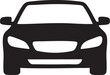 © Salma - Black car front view, modern vehicle silhouette, automotive icon, transportation symbol