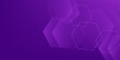 © faisol - Modern banner purple background with hexagon lines. Vector illustration