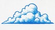 © Sutatik  - Cartoon cloud illustration white and blue style for creative design elements