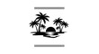 © uvan - Tropical Sunset Silhouette: Palm Trees and Ocean Reflection