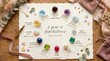 © keen - A year of birthstones zodiac collection flat lay assorted gemstones