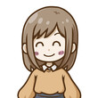 © SeiTsun - 笑顔の女性アバター・表情差分キャラクターイラスト／Happy smiling woman avatar – cute flat design character vector illustration