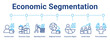 © oka - Economic Segmentation web banner icon vector illustration concept for business with icon of Income Level, Economic Class, Spending Power, Regional Income, Economic Region, Social Class, Price.