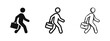 © drawing lines - Businessman Walking with Briefcase Business Icon Set