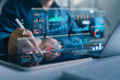 © Deemerwha studio - An analyst uses a computer and dashboard for data business analysis and Data Management System with KPI and metrics connected to the database for technology finance, operations, sales, marketing