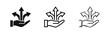 © drawing lines - Business Opportunities and Career Path Icons Set with Hand Holding Arrows