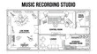 © Muhammad - Music Recording Studio Floor Plan Layout Architectural Vector for Sound Engineering, Interior Design & Professional Audio Production Projects (EPS)