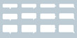 © Svetlana - Minimal speech bubble set in flat style. Rounded rectangular dialog bubble. White chat message boxes for app UI, messenger interface, social media, forum comments, live chat, communication branding