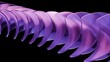 © ilham - 3D abstract purple translucent curved blade shapes arranged in a row on a black background with sleek lighting