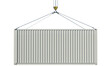 © tiero - 3d container lifting by crane transparent background