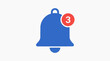 © Ednardo - Alert Icon: A minimalist blue bell icon with a red circle indicator signaling unread notifications.