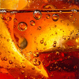 Macro view of carbonated beverage