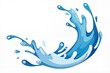 © Colombe Delons - Illustrations vectorielles d’éclaboussures d’eau bleue sur fond blanc minimaliste