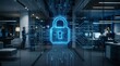 © Ada - Abstract Digital Padlock Representing Corporate Cyber Security and Data
