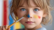 © sabyna75 - Child's creative art expression with colorful face painting for educational fun